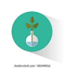 biology plant testt tube school icon