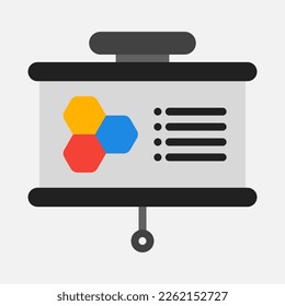 Biology presentation icon in flat style, use for website mobile app presentation