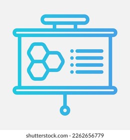 Biology presentation icon in gradient style, use for website mobile app presentation