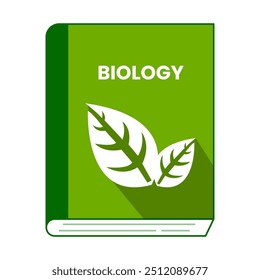 Matéria de escola de biologia apresentada em design de livro. Design simples de vetor plano para educação.