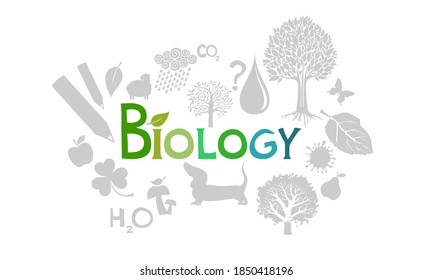 Biology Science Biology Colorful Vector Illustration Stock Vector ...