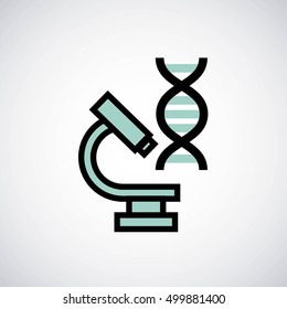 biology and science education line icon vector illustration design