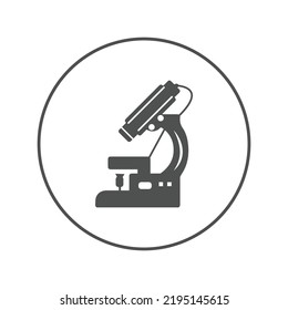 Biology science research microscope icon | Circle version icon |