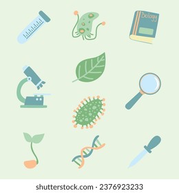 Biology Set Boho Hand Drawn