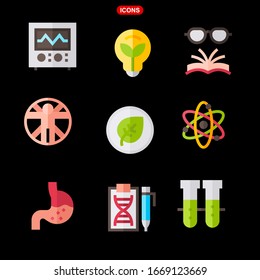 biology set stock vector illustration icon