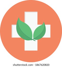biology vector flat colour icon