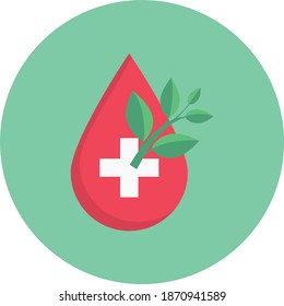 icono de color plano vectorial biológico