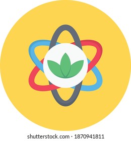biology vector flat colour icon
