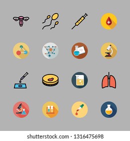 biology vector icon set