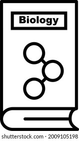 Diseño de la línea de vector de biología
