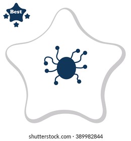 Biology virus vector icon.