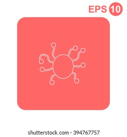 Biology virus vector icon. 