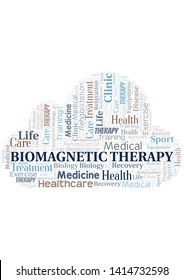 Nube de palabras de Terapia Biomagnética. Wordcloud hecho sólo con texto.