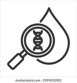 Biomarker Discovery Outline Icon Vector Illustration