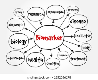 Biomarker Mind Map, Concept For Presentations And Reports