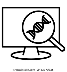 Biomarker Monitoring icon line vector illustration