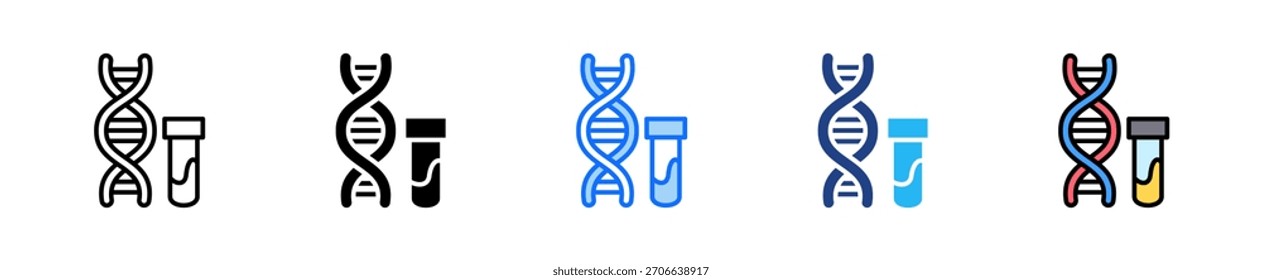 Conjunto de iconos de estudio de biomarcadores Colección de estilo múltiple