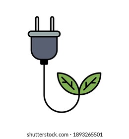 Biomass energy flat vector icon color editable