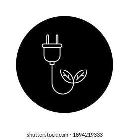 Biomass energy flat vector icon color editable