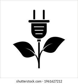 Biomass energy flat vector icon on white background. color editable