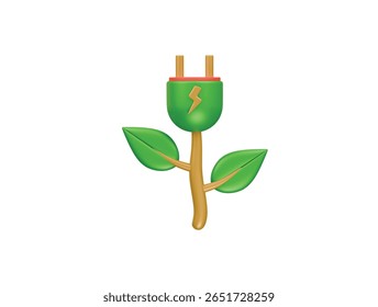 biomass energy icon 3d illustration render