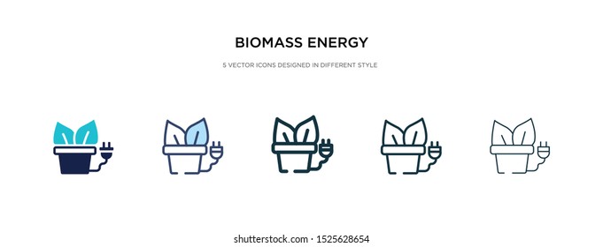 biomass energy icon in different style vector illustration. two colored and black biomass energy vector icons designed in filled, outline, line and stroke style can be used for web, mobile, ui
