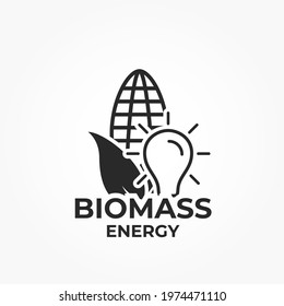 biomass energy icon. eco friendly industry, renewable energy and alternative power symbol. isolated vector image