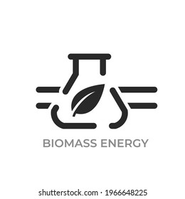 biomass energy icon. environment, eco friendly industry and alternative power symbol. isolated vector image