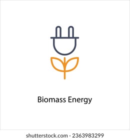 Biomass Energy icon for industry collection Vector stock illustration