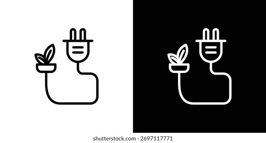 Icono de energía de biomasa Logo. Ilustración vectorial. Ilustración EPS.