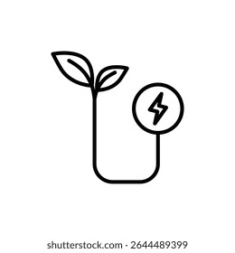 Ícone de energia de biomassa sinal de configuração