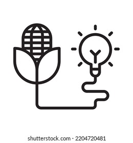 Biomass energy icon. Outline style. Vector. Isolate on white background.