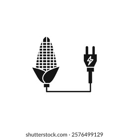 Biomass energy icon Simple thin line flat symbol