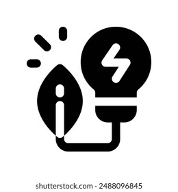 biomass energy icon. vector glyph icon for your website, mobile, presentation, and logo design.