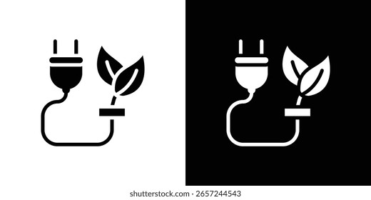 Icono de energía de biomasa Vector Logo Plantilla para gráficos y Diseño web.