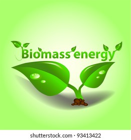 biomass energy illustration as background
