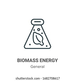 Biomass energy outline vector icon. Thin line black biomass energy icon, flat vector simple element illustration from editable general concept isolated stroke on white background
