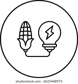 Biomasse Energie, Vektorsymbol. Kann für Druck-, Mobil- und Web-Anwendungen verwendet werden.