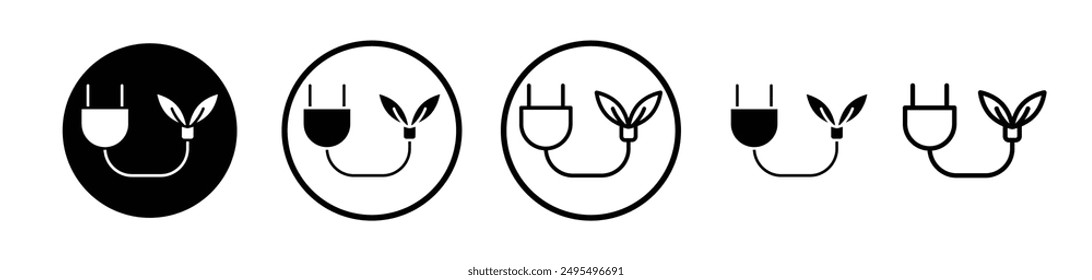 Icono de Vector de energía de biomasa en color blanco y negro.