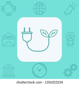 Biomass energy vector icon sign symbol