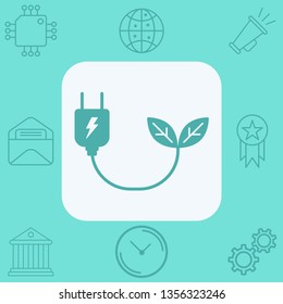 Biomass energy vector icon sign symbol