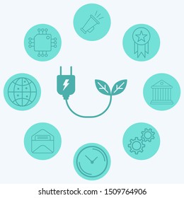 Biomass energy vector icon sign symbol