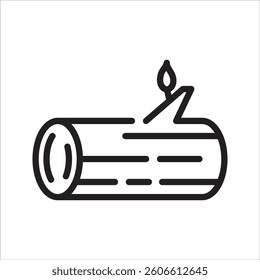 Biomass Forestry crops simple line icon
