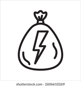 Biomass garbage simple line icon