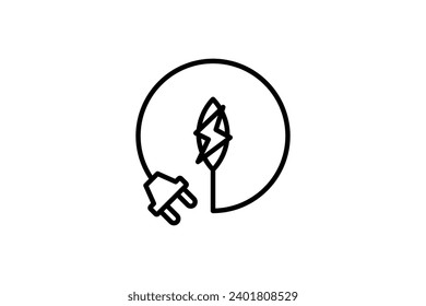 biomass icon. icon related with energy and technological development . line icon style. Simple vector design editable
