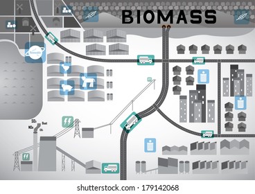 Biomass map gray color