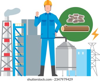 Biomass power generation and male workers