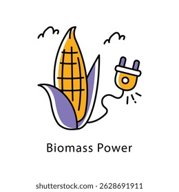 Ícone de estilo de estrutura de tópicos preenchida do vetor de energia de biomassa. Arquivo Eps 10