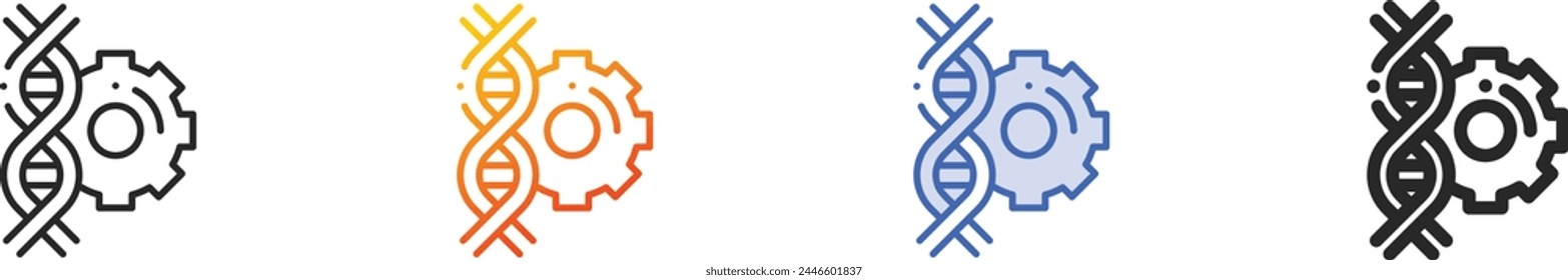 Biomaterialien-Symbol. Dünne lineare, Verlaufs-, blaue Strich und fett Stil Design isoliert auf weißem Hintergrund