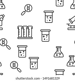 Biomaterials, Medical Analysis Vector Seamless Pattern Illustration